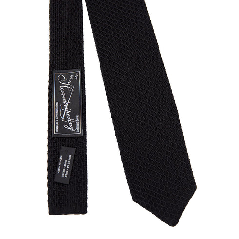 Mfpen Formal Tie Black Silk A324-006 Degli Uberti